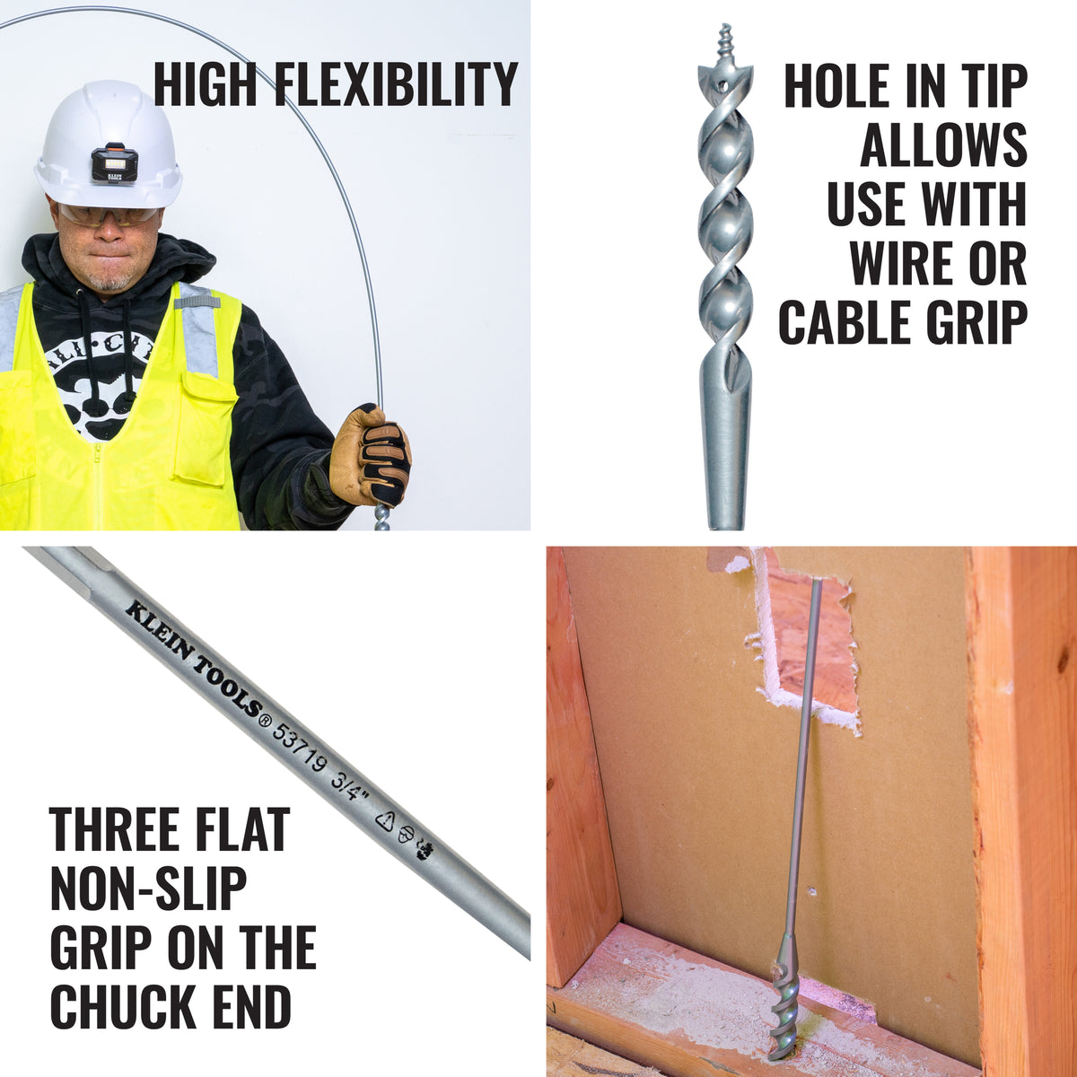 Flex Bit Auger with Screw Point, 3/4 x 54-Inch