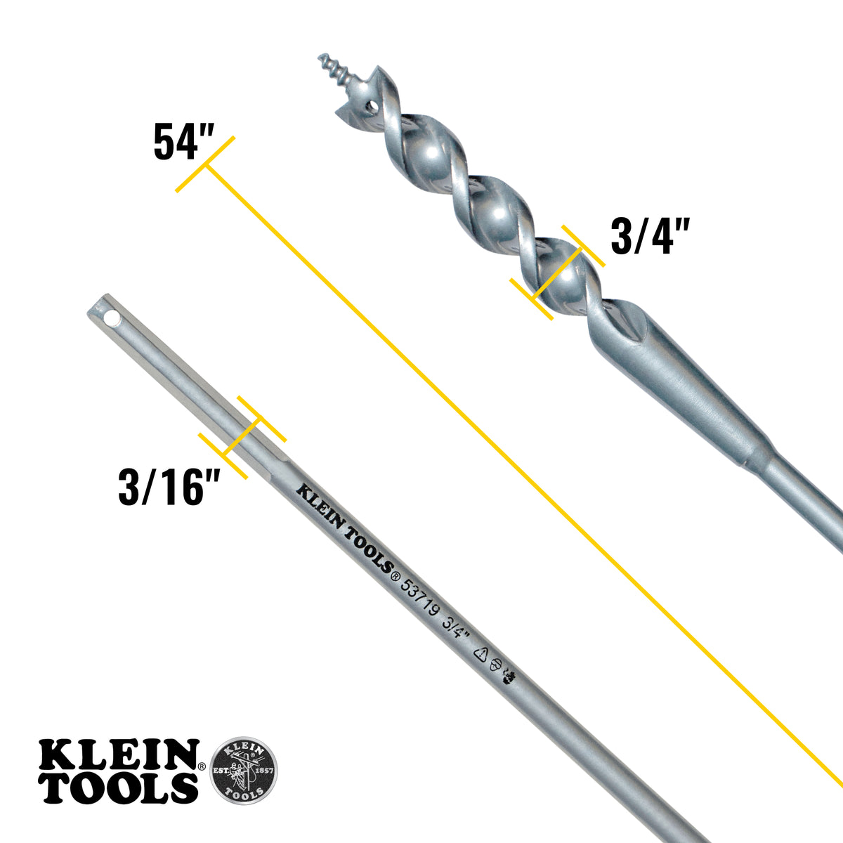 Flex Bit Auger with Screw Point, 3/4 x 54-Inch