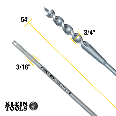 Flex Bit Auger with Screw Point, 3/4 x 54-Inch
