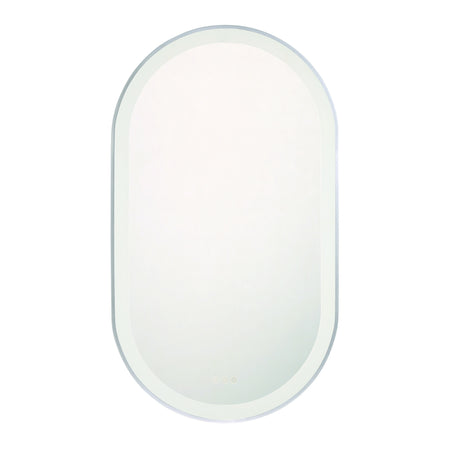 Eurofase Sara 24" x 42" LED Mirror, Matte Silver, front view