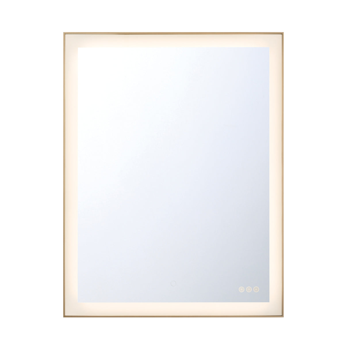 Eurofase Lenora 28" x 36" LED Mirror, Anodized Gold, front view