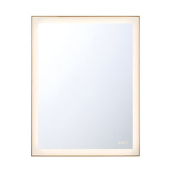 Eurofase Lenora 28" x 36" LED Mirror, Anodized Gold, front view