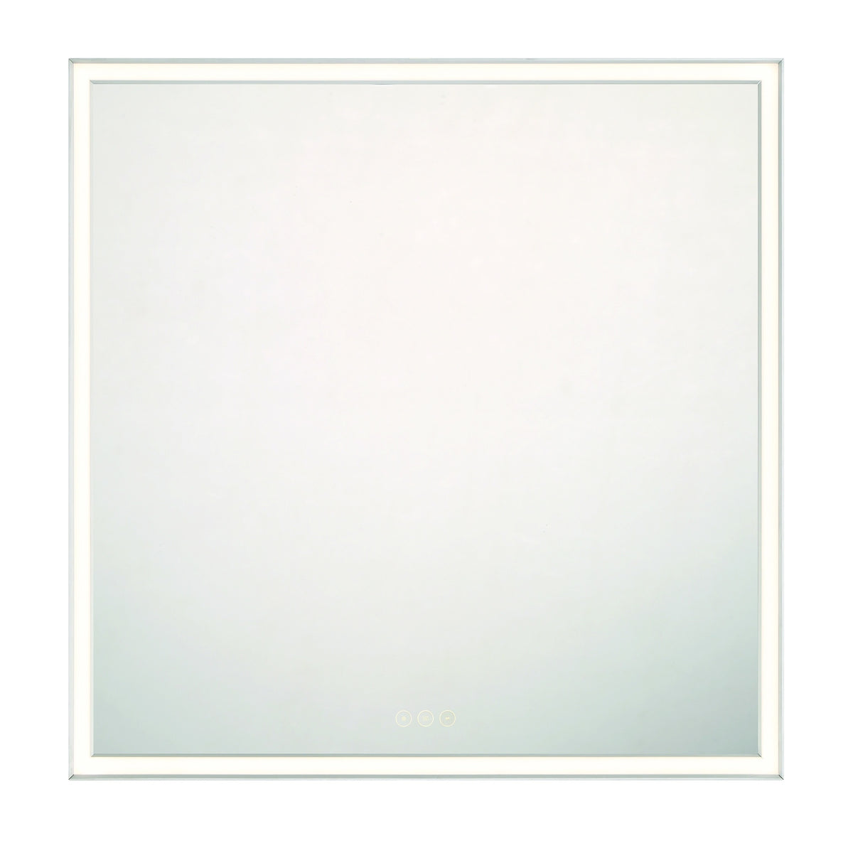 Eurofase Nixon 32" x 32" LED Mirror, Anodized Silver, front view