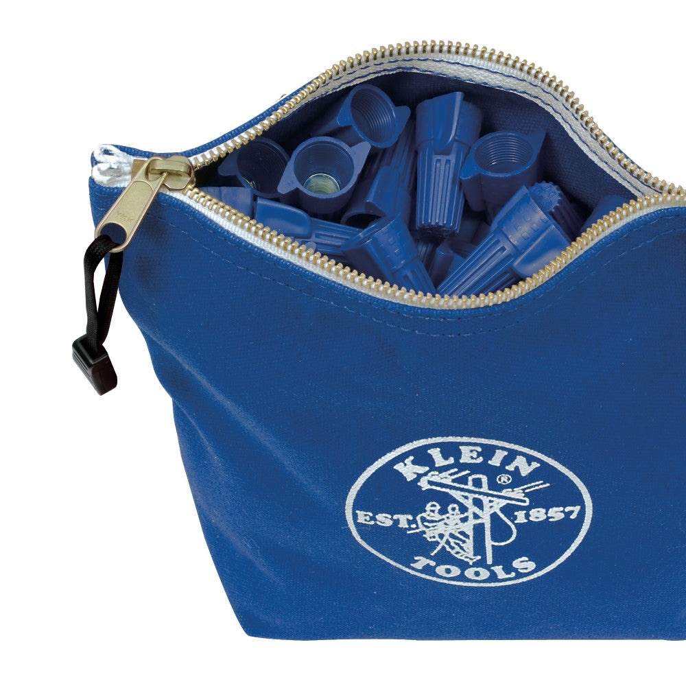Canvas Zipper Bag- Consumables, Blue