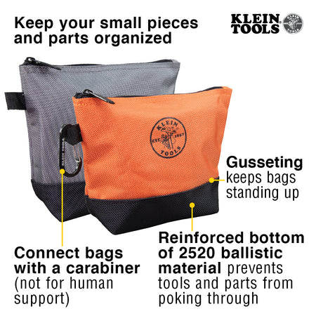 Stand-Up Zipper Bags, 2 Pk