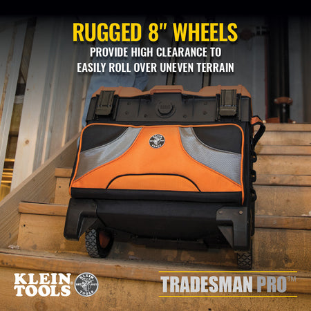 55473RTB Klein Tools Tradesman Pro™ Tool Master Rolling Tool Bag, 19 Pockets, 22-Inch, Model 55473RTB
