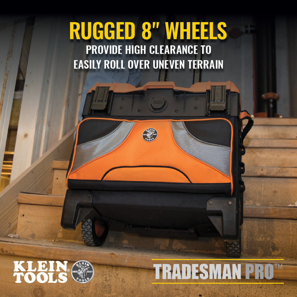 Klein Tools 55473RTB 55473RTB  Klein Tools Tradesman Pro™ Tool Master Rolling Tool Bag, 19 Pockets, 22-Inch, Model 55473RTB - additional view