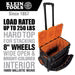 55473RTB Klein Tools Tradesman Pro™ Tool Master Rolling Tool Bag, 19 Pockets, 22-Inch, Model 55473RTB