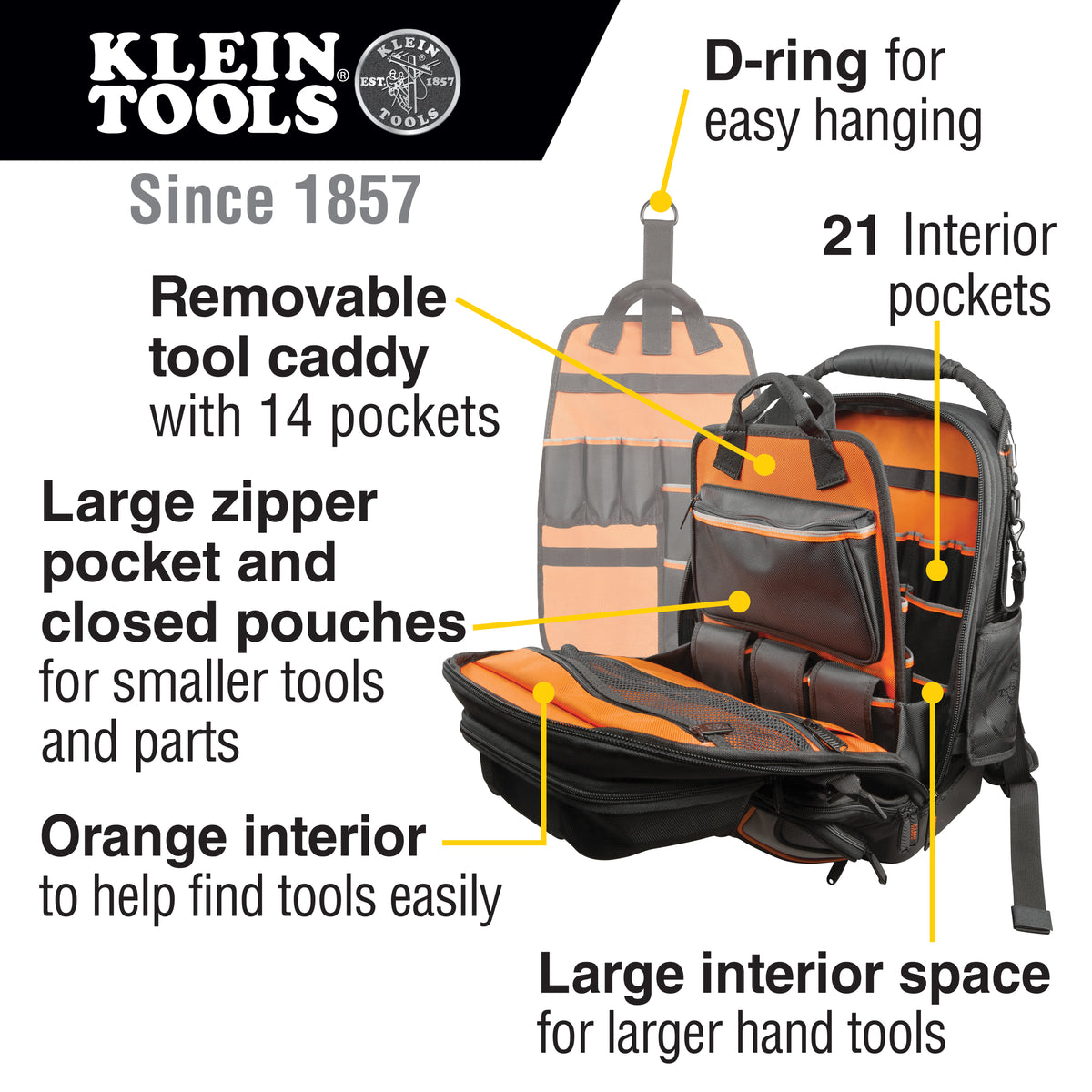 Klein Tools 55485 Tradesman Pro™ Tool Master Backpack - additional view