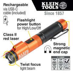 56040 Klein Tools 56040 Rechargeable Focus Flashlight with laser