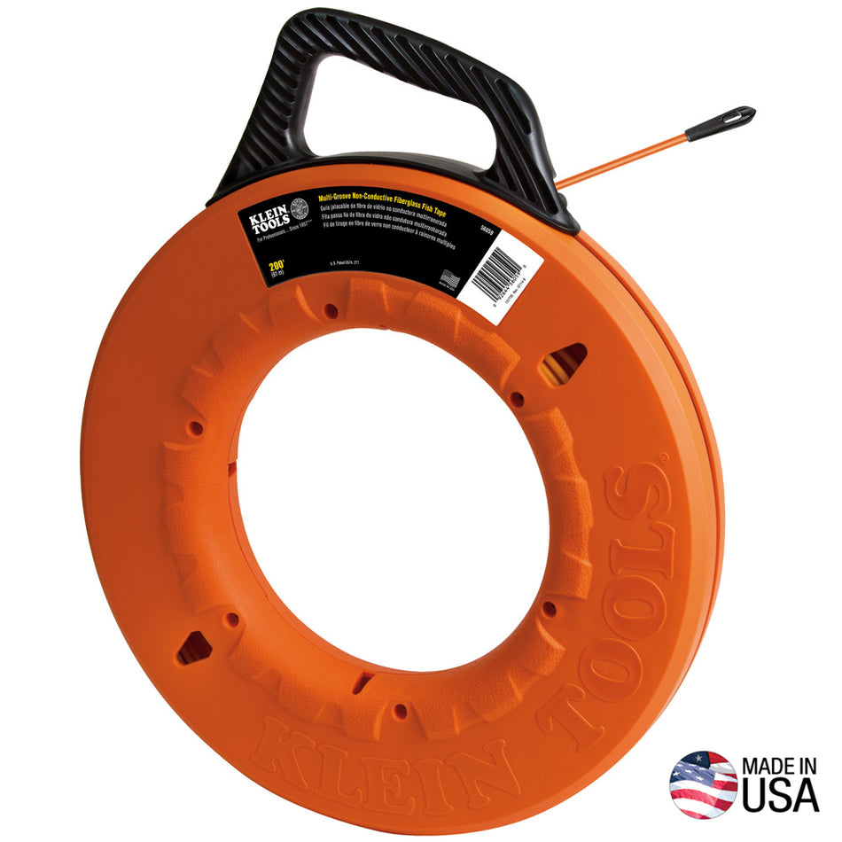 Grooved Fiberglass Fish Tape 200-Foot