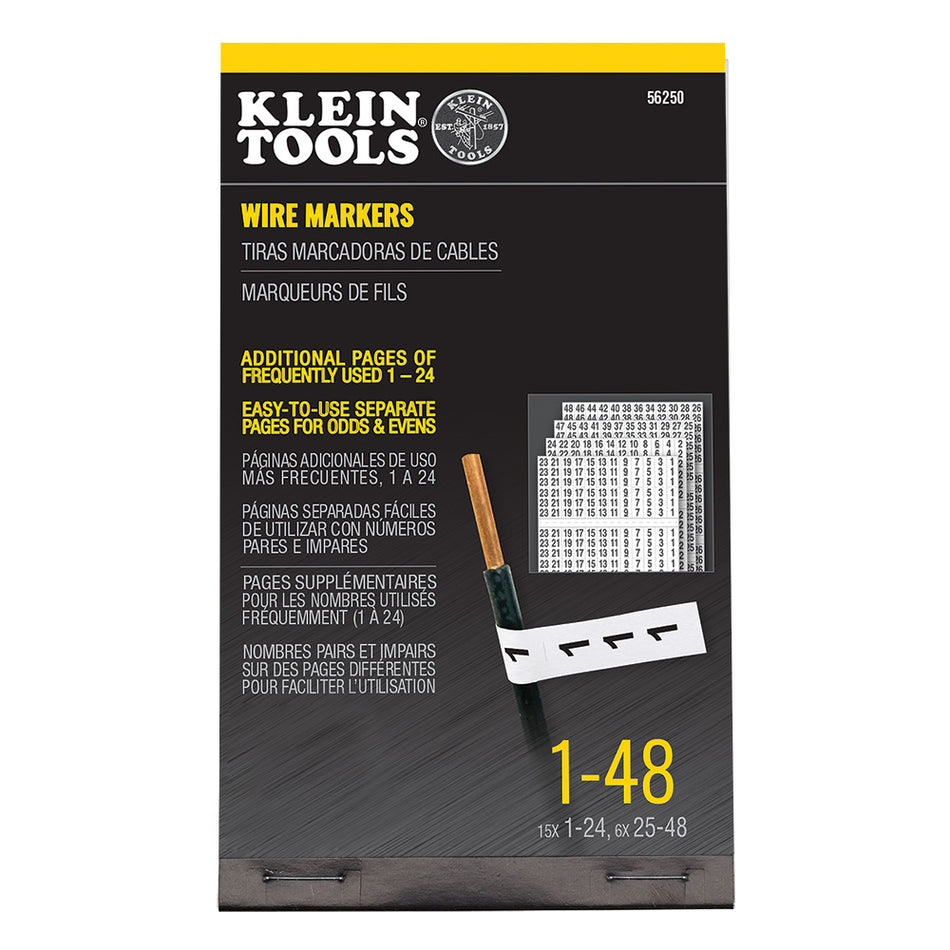 Klein Tools 56250 Wire Marker Book, 1-48 - additional view