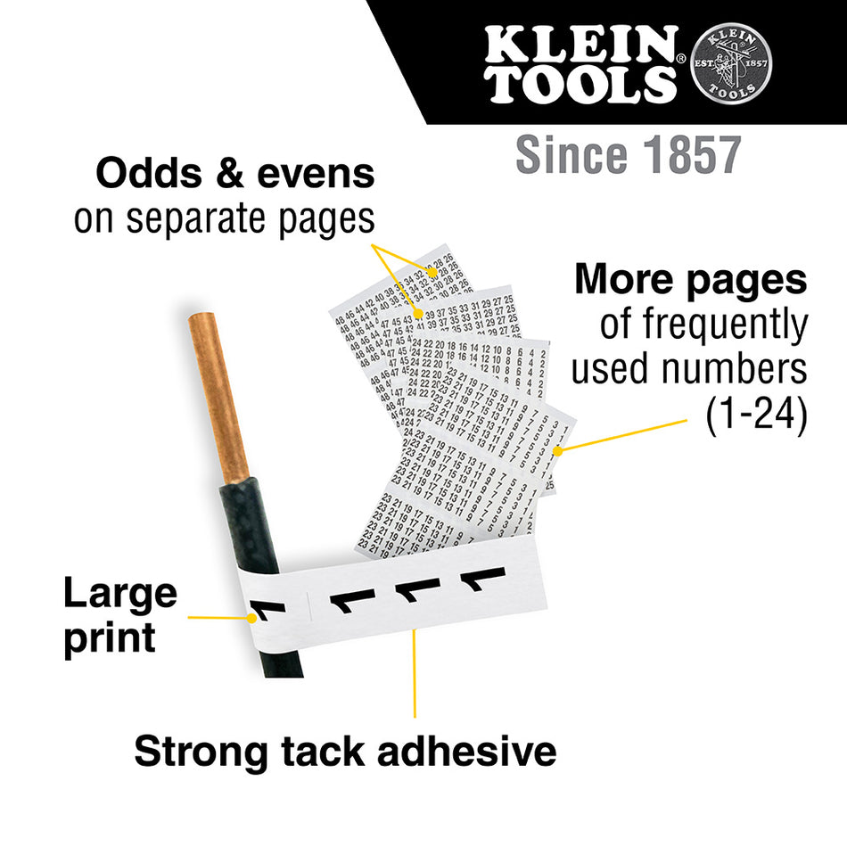 Klein Tools 56250 Wire Marker Book, 1-48 - additional view
