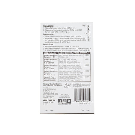 Wire Marker Book 277/480V 3 Phase 1-48