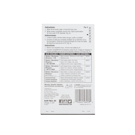 Wire Marker Book-Black Letters, Numbers and Symbols