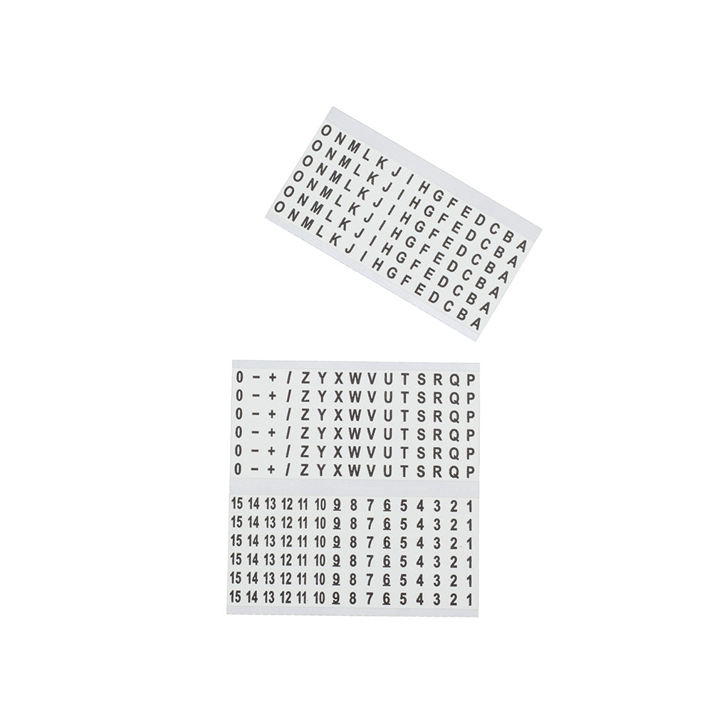 Wire Marker Book-Black Letters, Numbers and Symbols