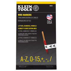 Wire Marker Book-Black Letters, Numbers and Symbols