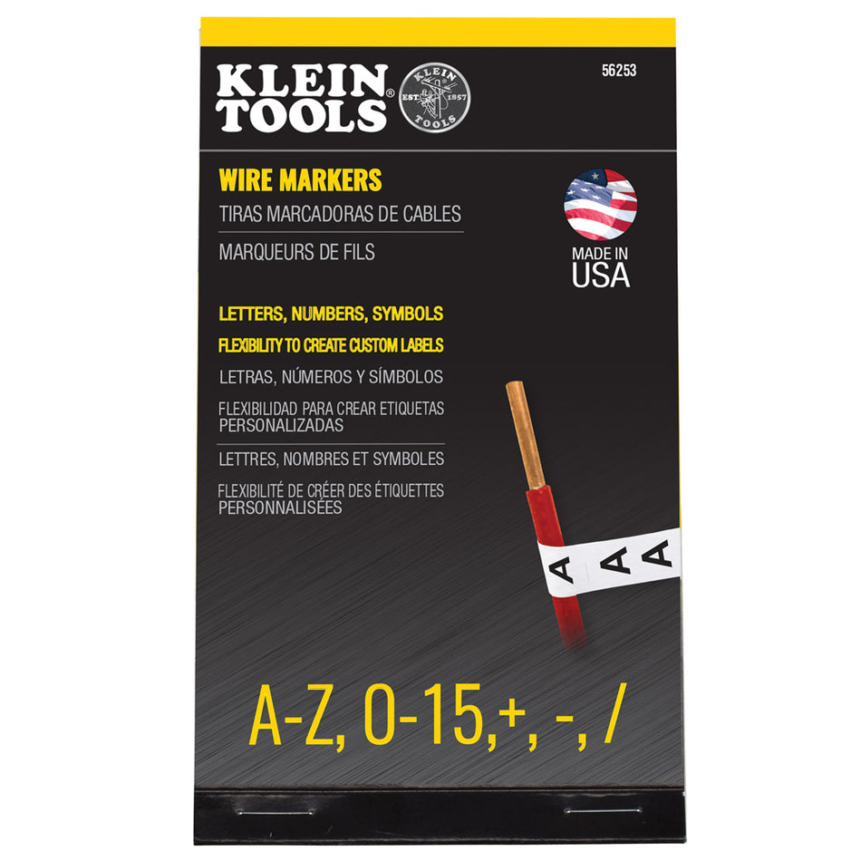Klein Tools 56253 Wire Marker Book-Black Letters, Numbers and Symbols - additional view