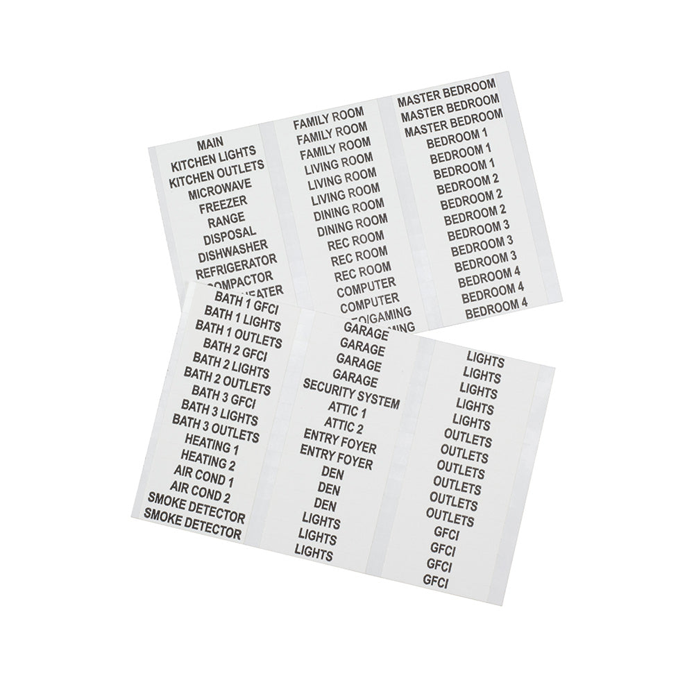 Wire Marker Book-Household Electrical Panel