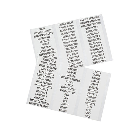 Wire Marker Book-Household Electrical Panel