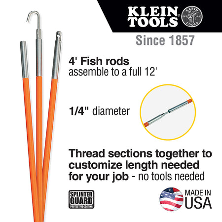 Lo-Flex Fish Rod Set, 12-Foot