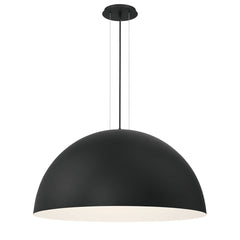 Eurofase Laverton 36" LED Chandelier, Matte Black with Black Steel, front view
