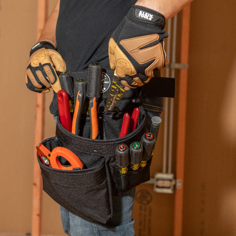 PowerLine™ Series 8-Pocket Tool Pouch, Black Nylon