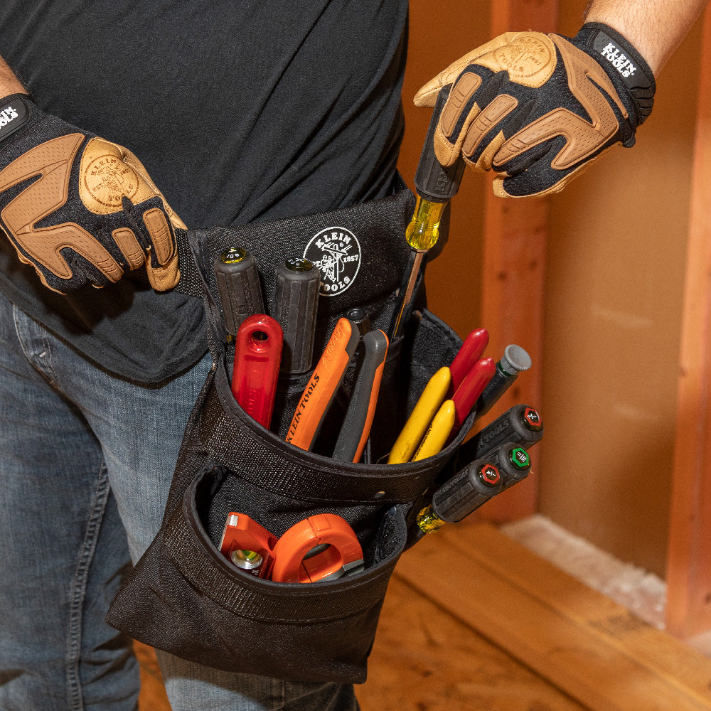 PowerLine™ Series 8-Pocket Tool Pouch, Black Nylon