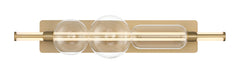 Eurofase Lucent 34" LED Vanity, Gold with Clear Glass, front view
