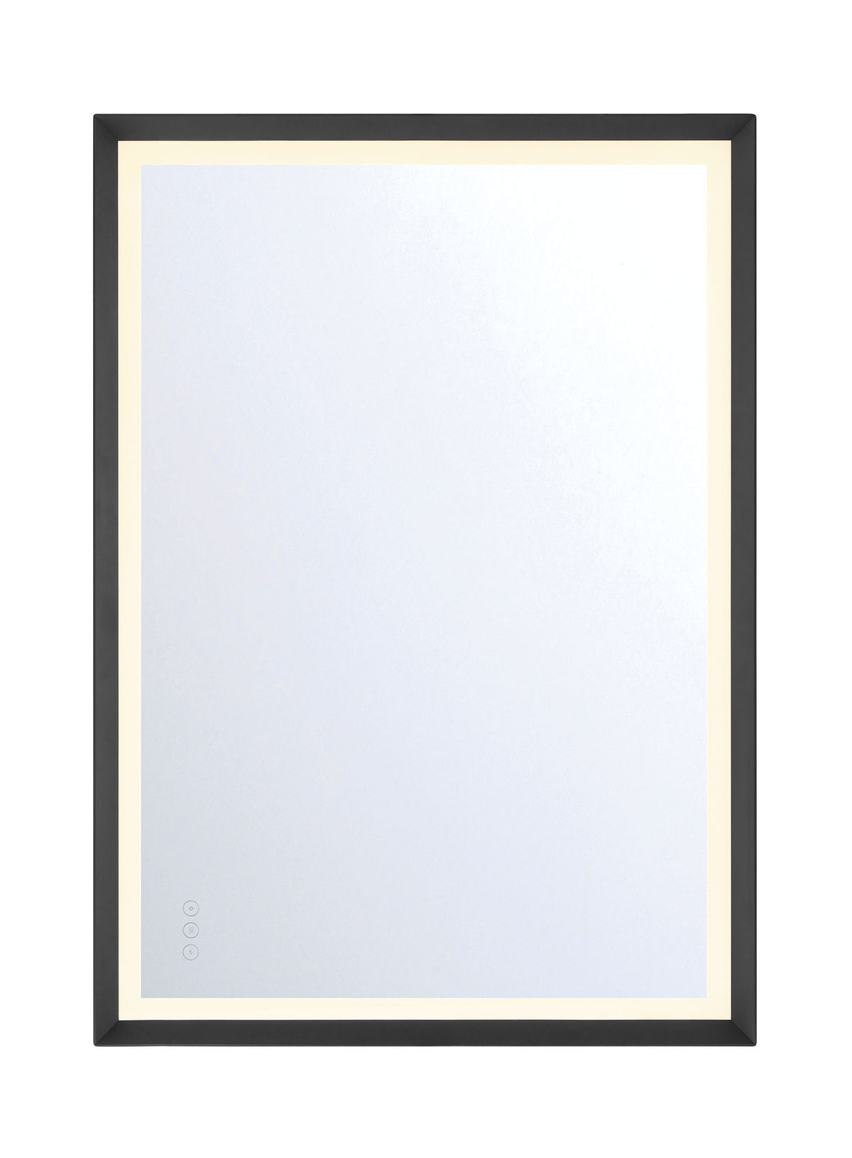 Eurofase Artell 30" x 42" LED Mirror, Brushed Black, front view