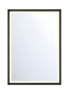 Eurofase Artell 30" x 42" LED Mirror, Brushed Black, front view