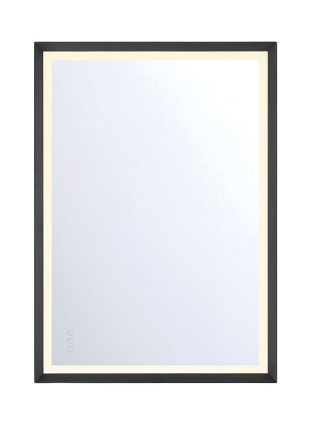 Eurofase Artell 30" x 42" LED Mirror, Brushed Black, front view