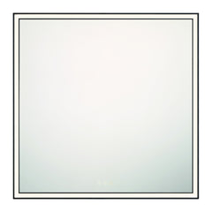 Eurofase Nixon 32" x 32" LED Mirror, Anodized Black, front view