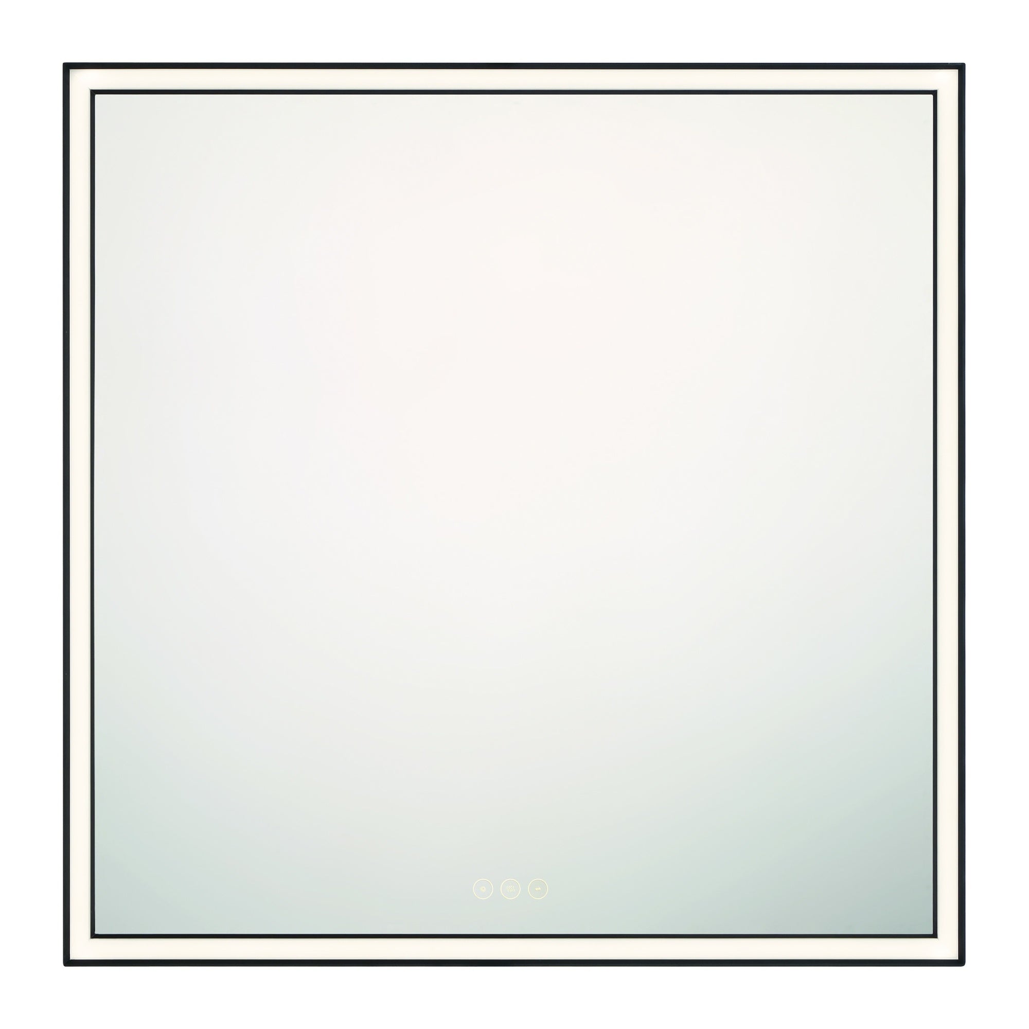 Eurofase Nixon 32" x 32" LED Mirror, Anodized Black, front view