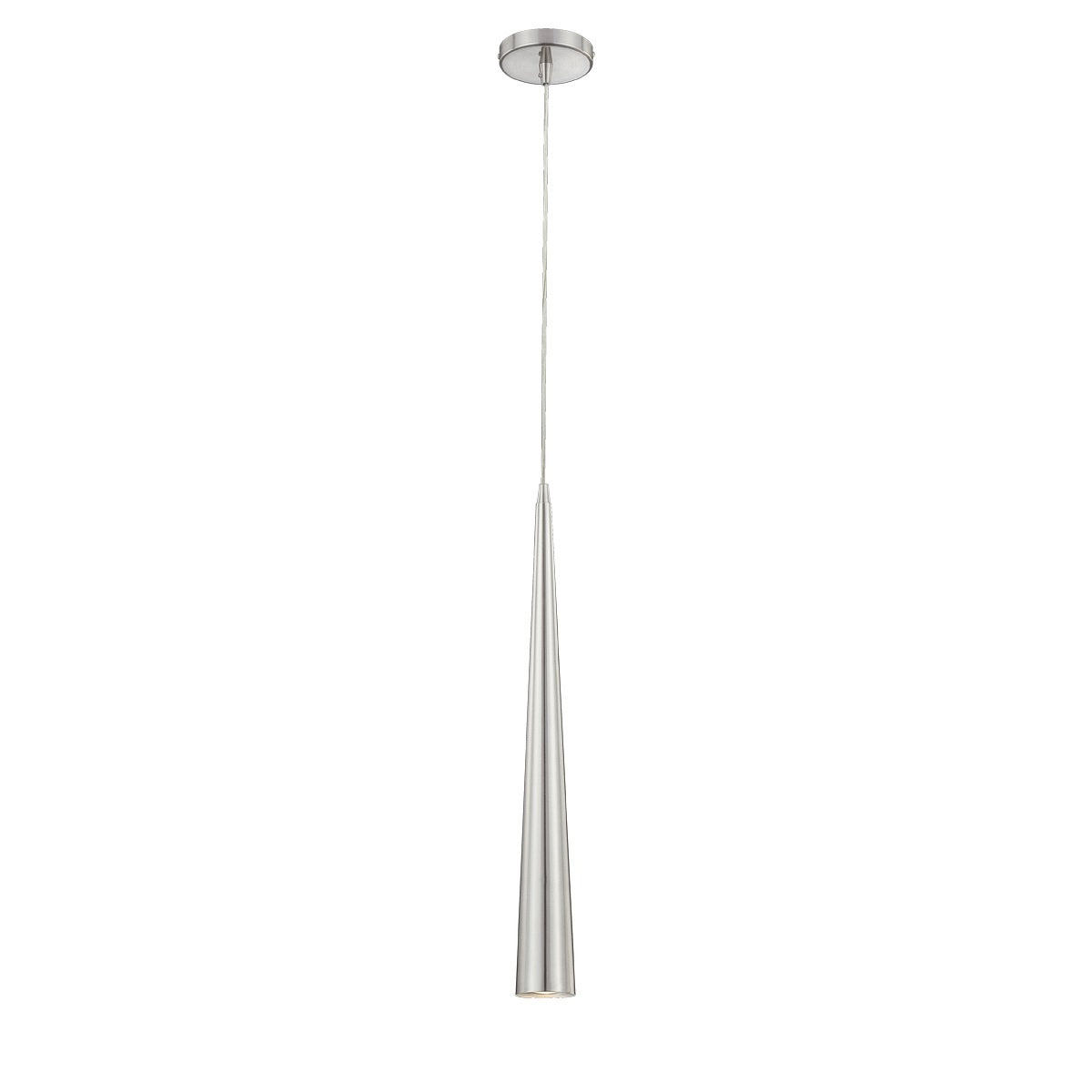 Eurofase Sliver 24" Pendant, Polished Nickel, front view