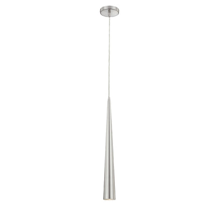 Eurofase Sliver 24" Pendant, Polished Nickel, front view