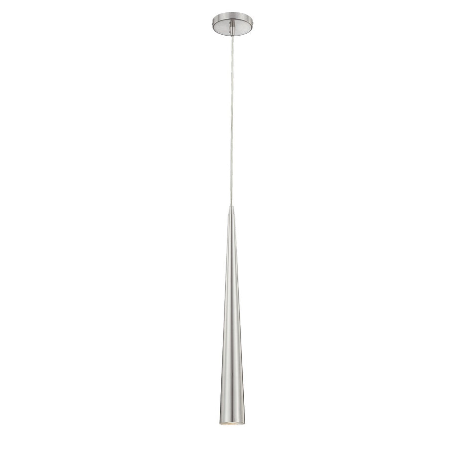 Eurofase Sliver 24" Pendant, Polished Nickel, front view