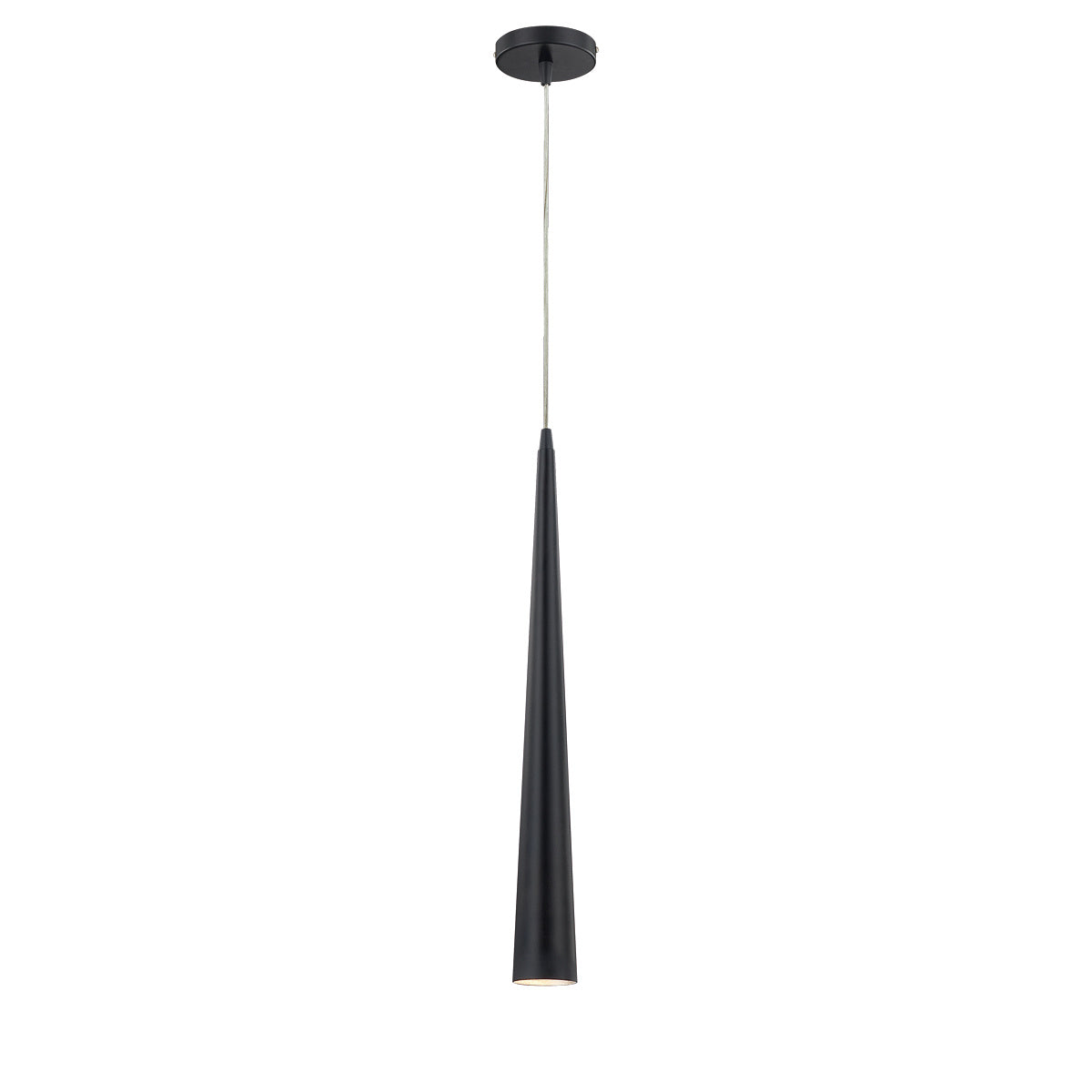 Eurofase Sliver 24" Pendant, Matte Black, front view