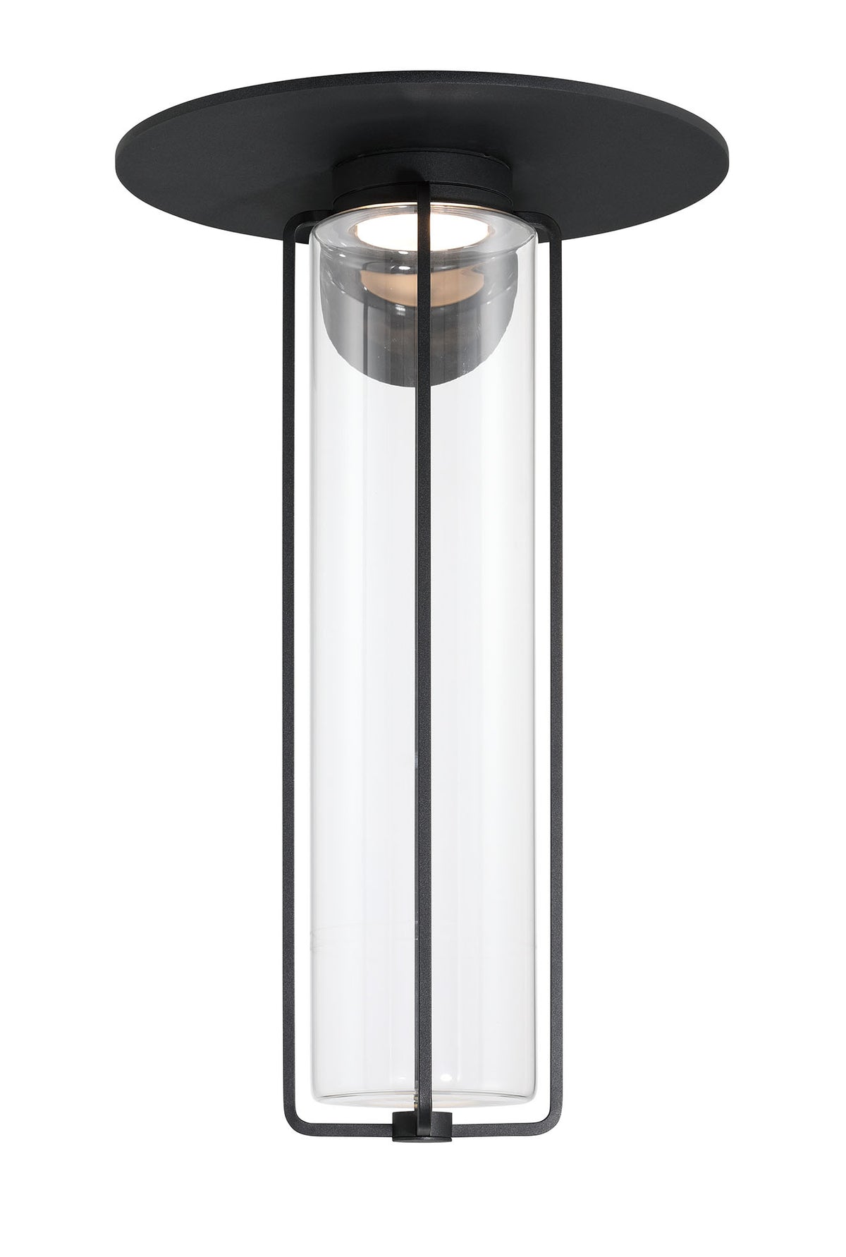 Eurofase Florin 21" Outdoor Wall Light, Sand Black with Clear Glass, front view
