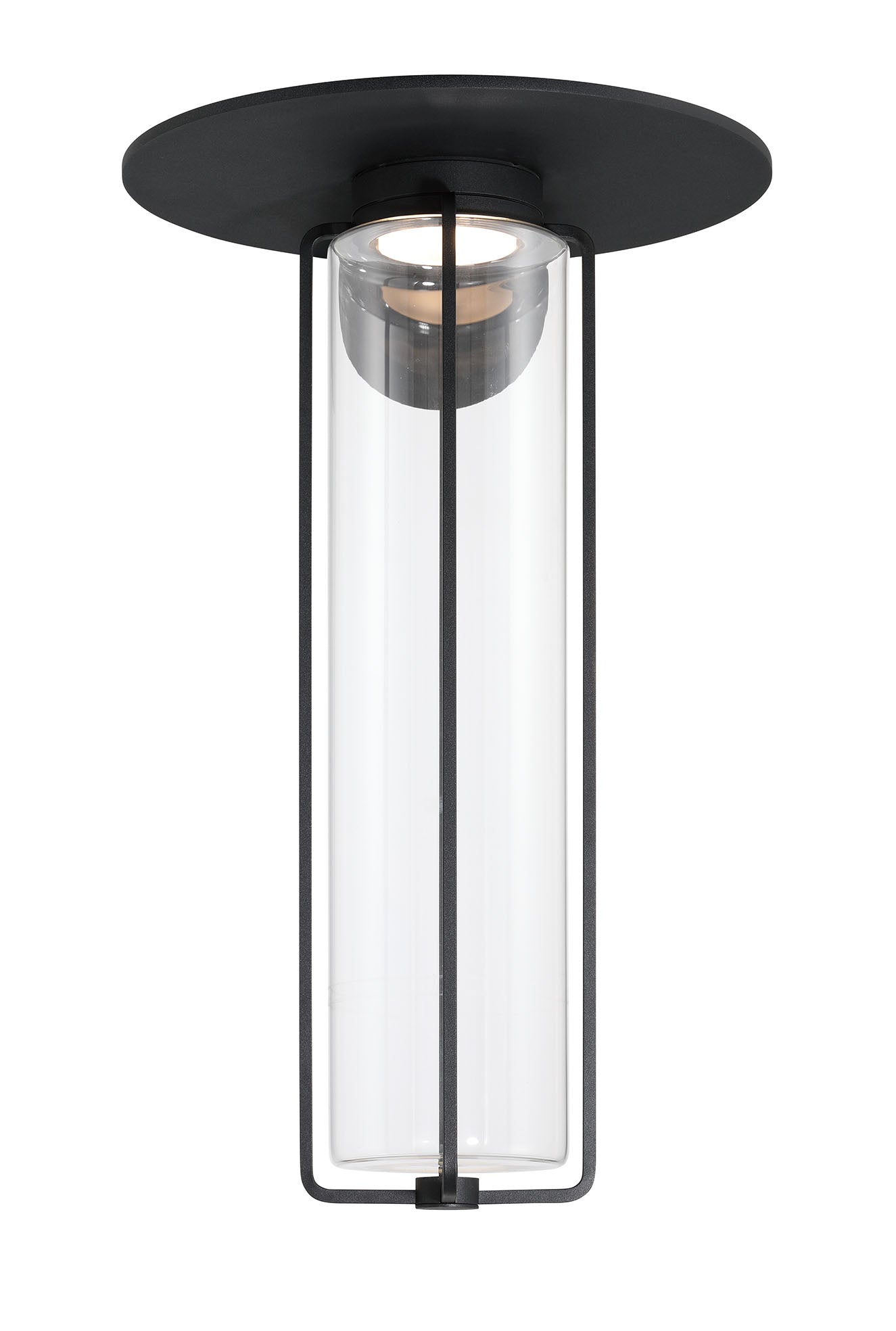 Eurofase Florin 21" Outdoor Wall Light, Sand Black with Clear Glass, front view