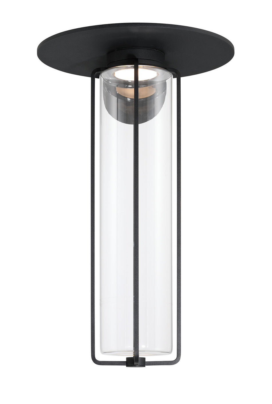 Eurofase Florin 21" Outdoor Wall Light, Sand Black with Clear Glass, front view