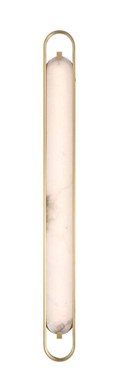 Eurofase Noga 46" LED Vanity, Gold with Alabaster, front view