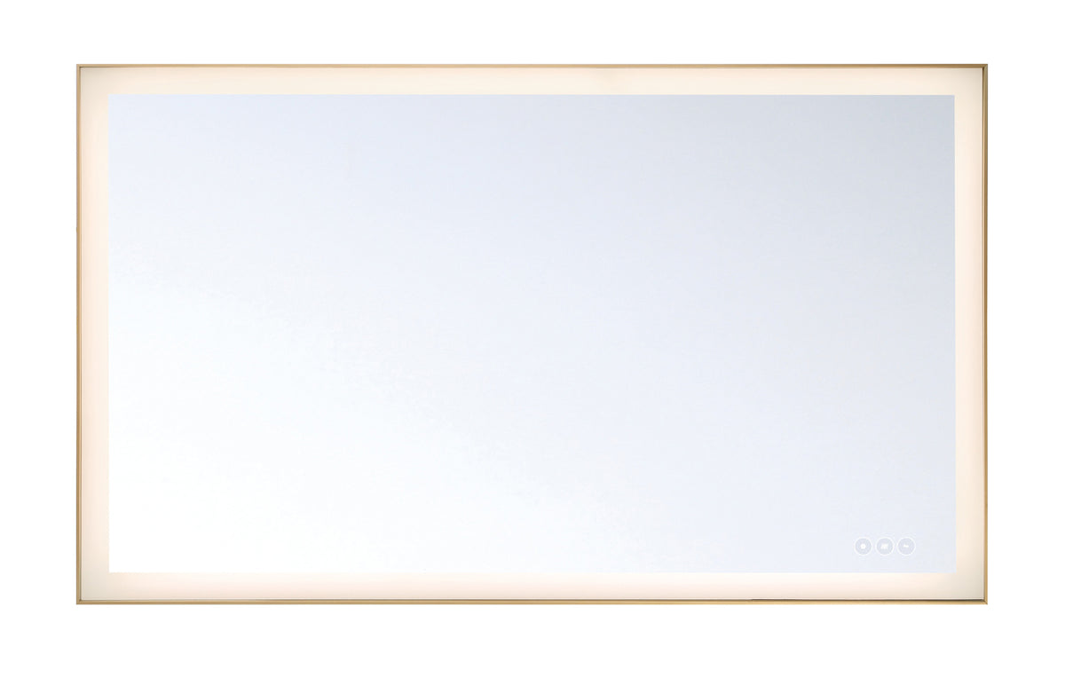 Eurofase Lenora 32" x 54" LED Mirror, Anodized Gold, front view