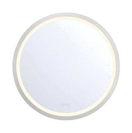 Eurofase Artell 32" x 32" LED Mirror, Brushed Silver, front view