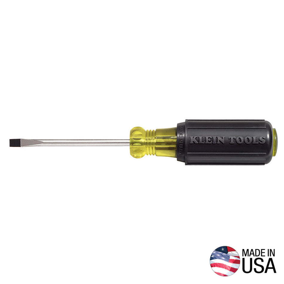 Klein Tools 601-3 3/16-Inch Cabinet Tip Screwdriver 3-Inch - detail view