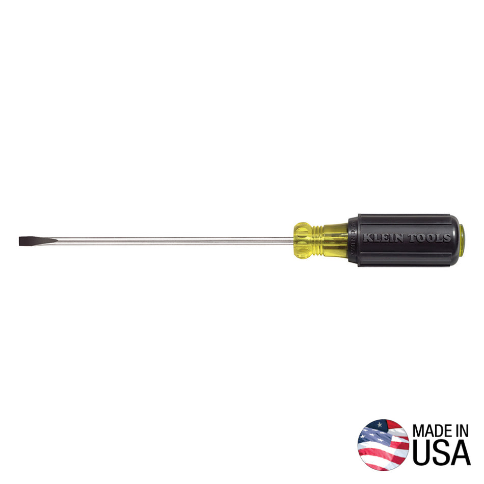 Klein Tools 601-6 3/16-Inch Cabinet Tip Screwdriver 6-Inch - detail view