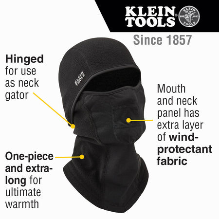 Klein Tools 60132 60132 Klein Tools Wind Proof Hinged Balaclava - feature detail