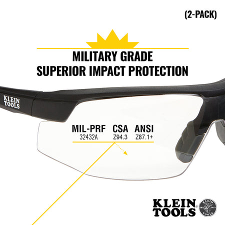 Klein Tools 60171 60171 Klein Tools Standard Safety Glasses, Clear Lens, 2-Pack - additional view