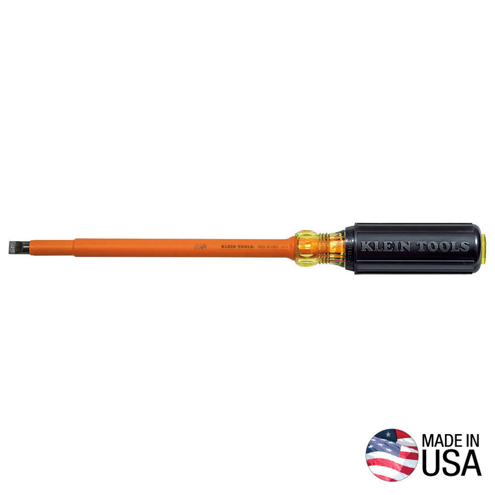 Insulated Screwdriver, 3/8-Inch Cabinet, 8-Inch