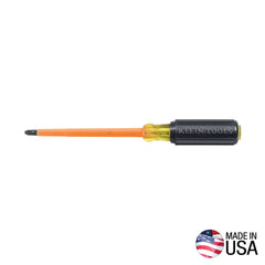 Klein Tools 603-4-INS Insulated Screwdriver, #2 Phillips Tip, 4-Inch - detail view